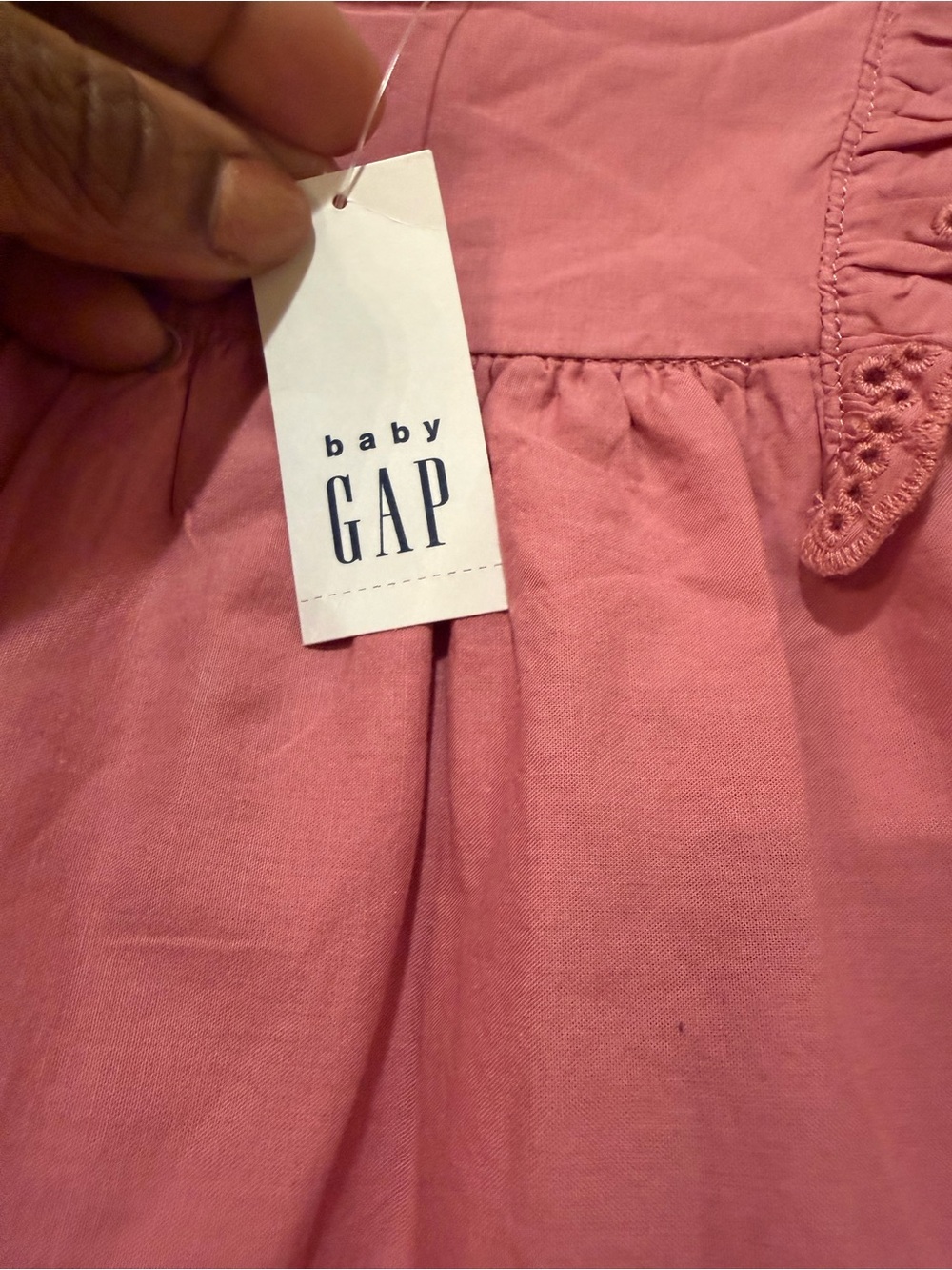 GAP Baby Pink Skirt with Eyelet Trim